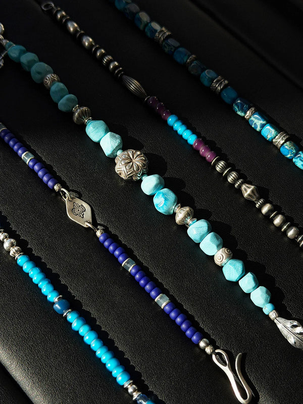 Meaningful turquoise bracelet gift for him with luxury handwritten card and refined masculine presentation
