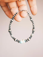 Mineral Soul Series | Silent Stone | Raw Turquoise & Sterling Silver Bracelet