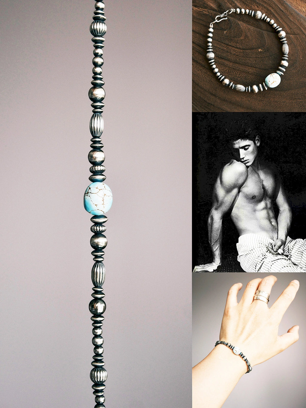 Mineral Soul Series | Silent Stone | Raw Turquoise & Sterling Silver Bracelet