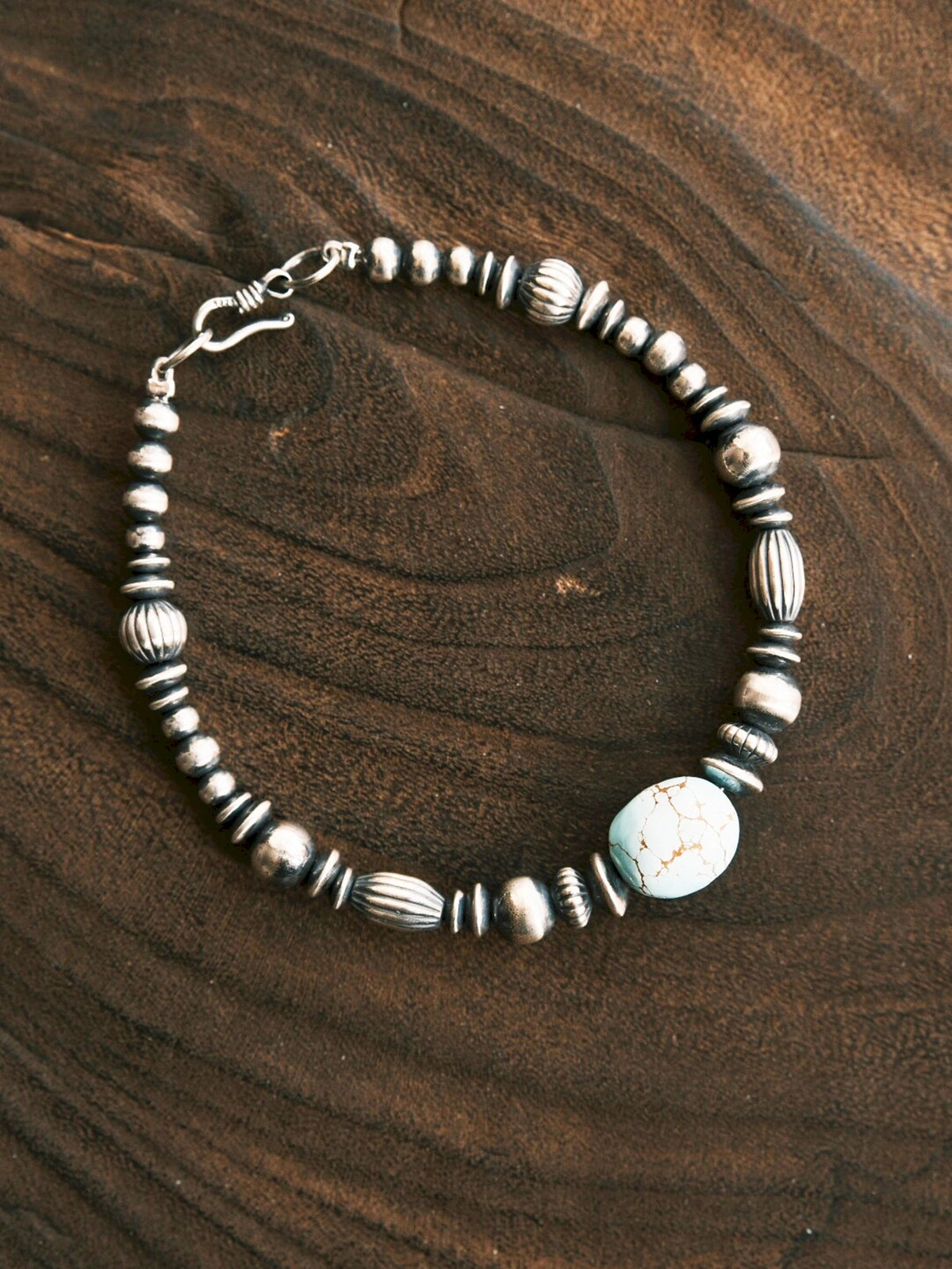 Mineral Soul Series | Silent Stone | Raw Turquoise & Sterling Silver Bracelet