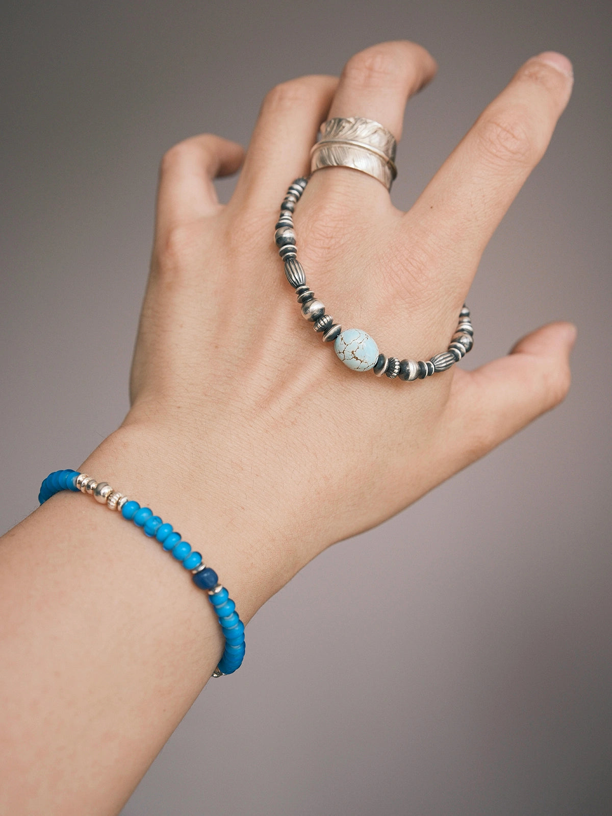 Mineral Soul Series | Silent Stone | Raw Turquoise & Sterling Silver Bracelet