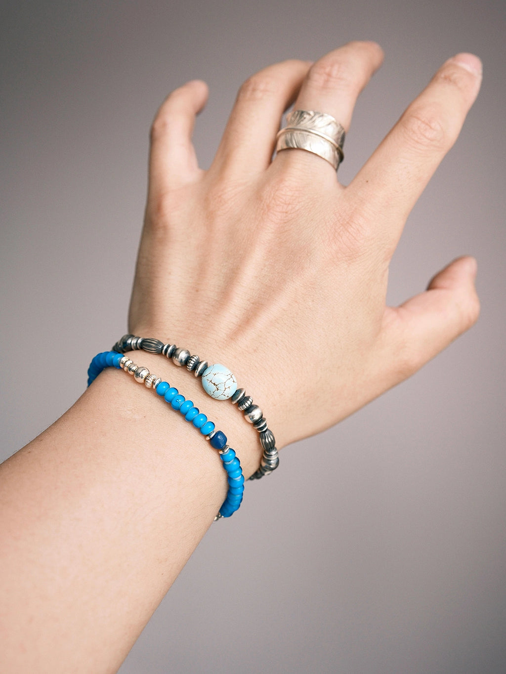 Mineral Soul Series | Silent Stone | Raw Turquoise & Sterling Silver Bracelet
