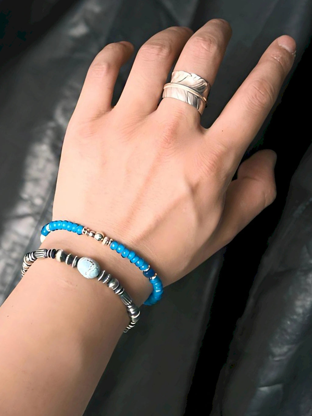 Mineral Soul Series | Silent Stone | Raw Turquoise & Sterling Silver Bracelet
