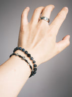 Urban Stoic Series | Silent Authority | Black Onyx & Sterling Silver Bracelet