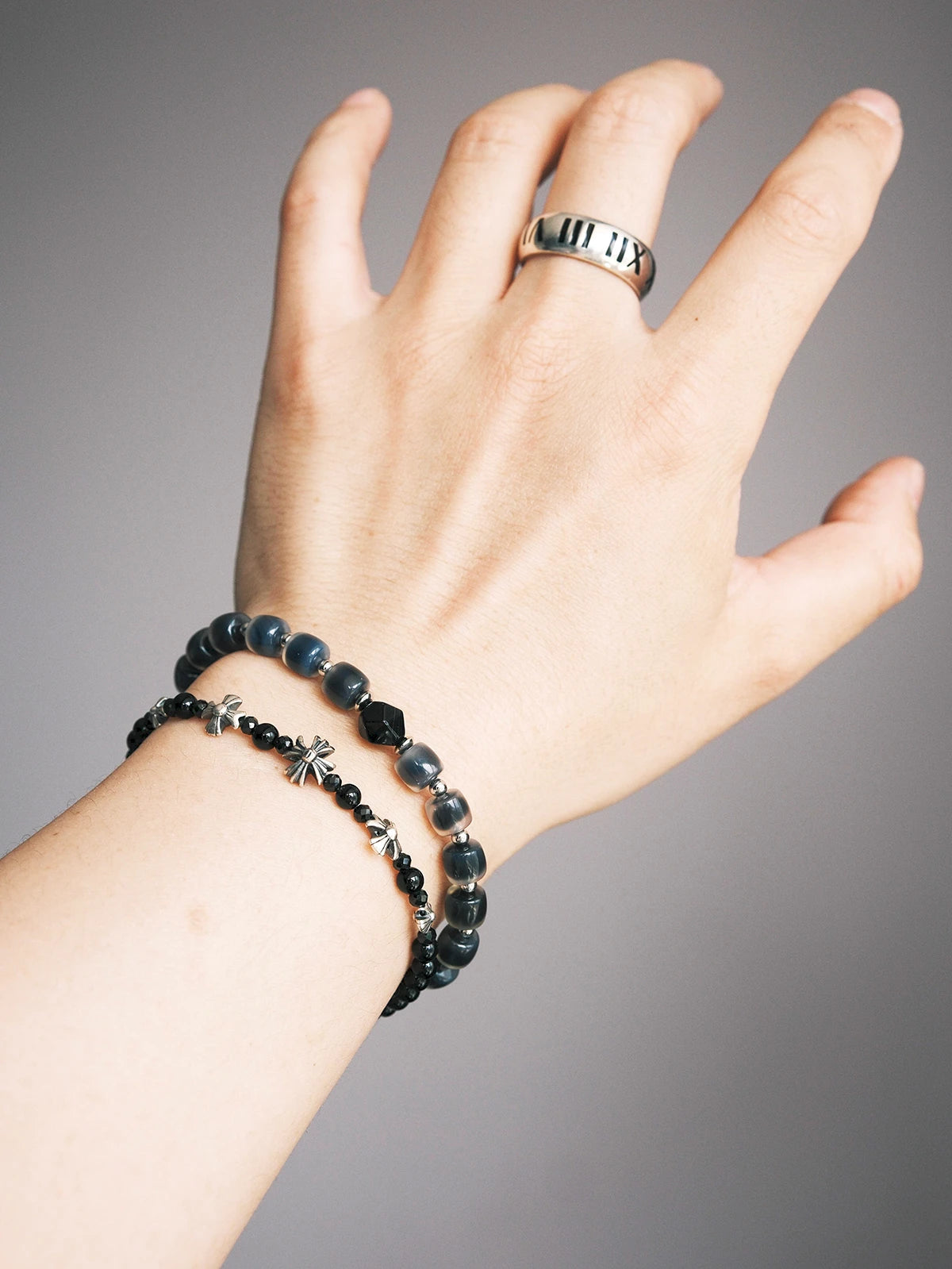 Urban Stoic Series | Silent Authority | Black Onyx & Sterling Silver Bracelet