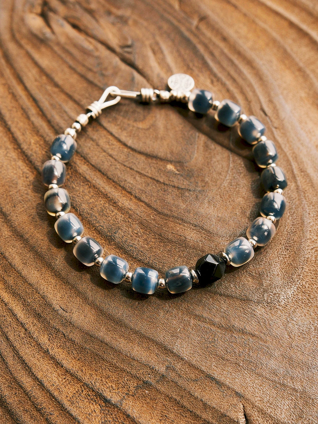 Urban Stoic Series | Silent Authority | Black Onyx & Sterling Silver Bracelet