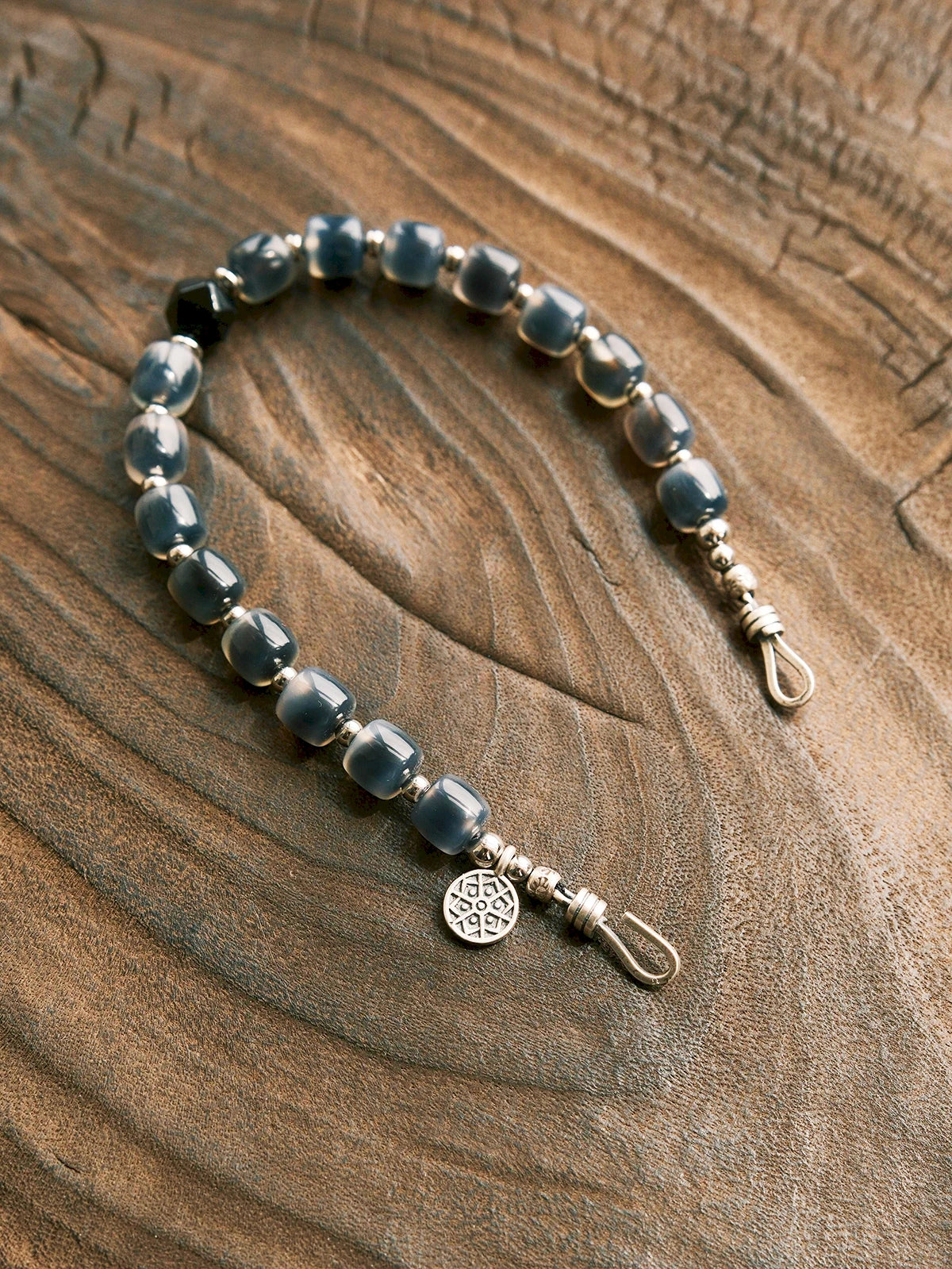 Urban Stoic Series | Silent Authority | Black Onyx & Sterling Silver Bracelet