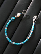 Mineral Soul Series | Ocean Bone | Turquoise, Pearl & Sterling Silver Bracelet