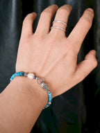 Mineral Soul Series | Ocean Bone | Turquoise, Pearl & Sterling Silver Bracelet