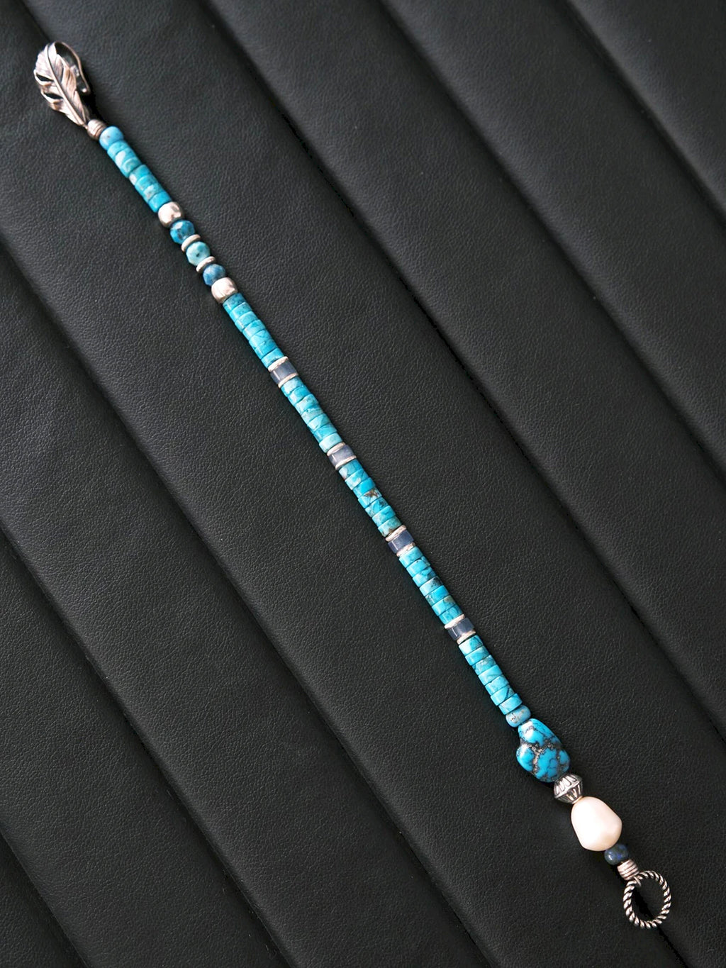 Mineral Soul Series | Ocean Bone | Turquoise, Pearl & Sterling Silver Bracelet