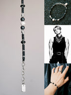 Urban Stoic Series | Silent Authority | Onyx, Pearl & Titanium Steel Bracelet