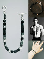 Urban Stoic Series | Silent Authority | Persian Onyx & Sterling Silver Bracelet