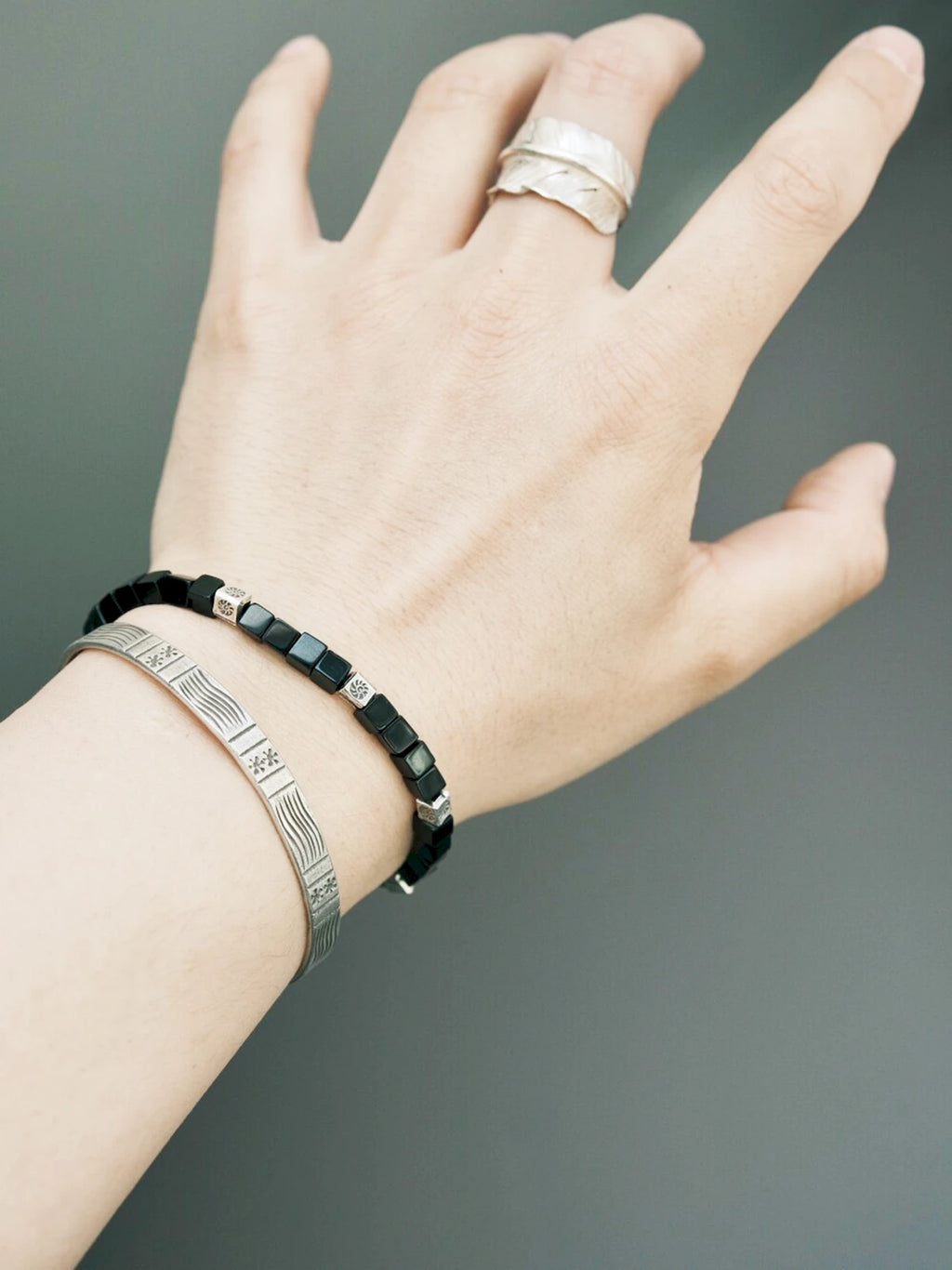 Urban Stoic Series | Silent Authority | Persian Onyx & Sterling Silver Bracelet