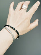 Urban Stoic Series | Silent Authority | Persian Onyx & Sterling Silver Bracelet