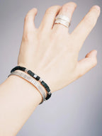 Urban Stoic Series | Silent Authority | Persian Onyx & Sterling Silver Bracelet