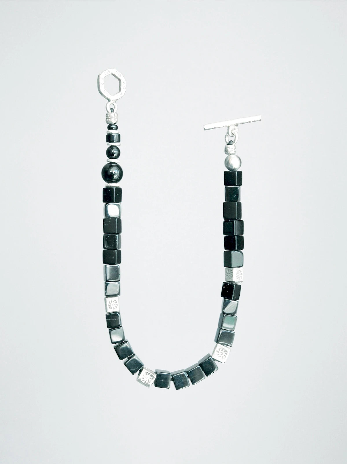 Urban Stoic Series | Silent Authority | Persian Onyx & Sterling Silver Bracelet