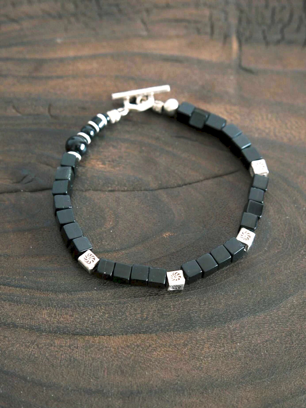 Urban Stoic Series | Silent Authority | Persian Onyx & Sterling Silver Bracelet
