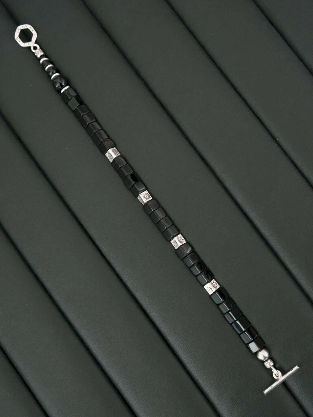 Urban Stoic Series | Silent Authority | Persian Onyx & Sterling Silver Bracelet