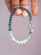 Mineral Soul Series | Raw Aurora | Guatemalan Blue Jade Bracelet