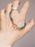Mineral Soul Series | Raw Aurora | Guatemalan Blue Jade Bracelet