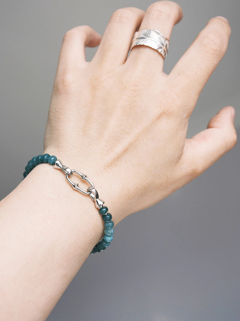 Mineral Soul Series | Raw Aurora | Guatemalan Blue Jade Bracelet