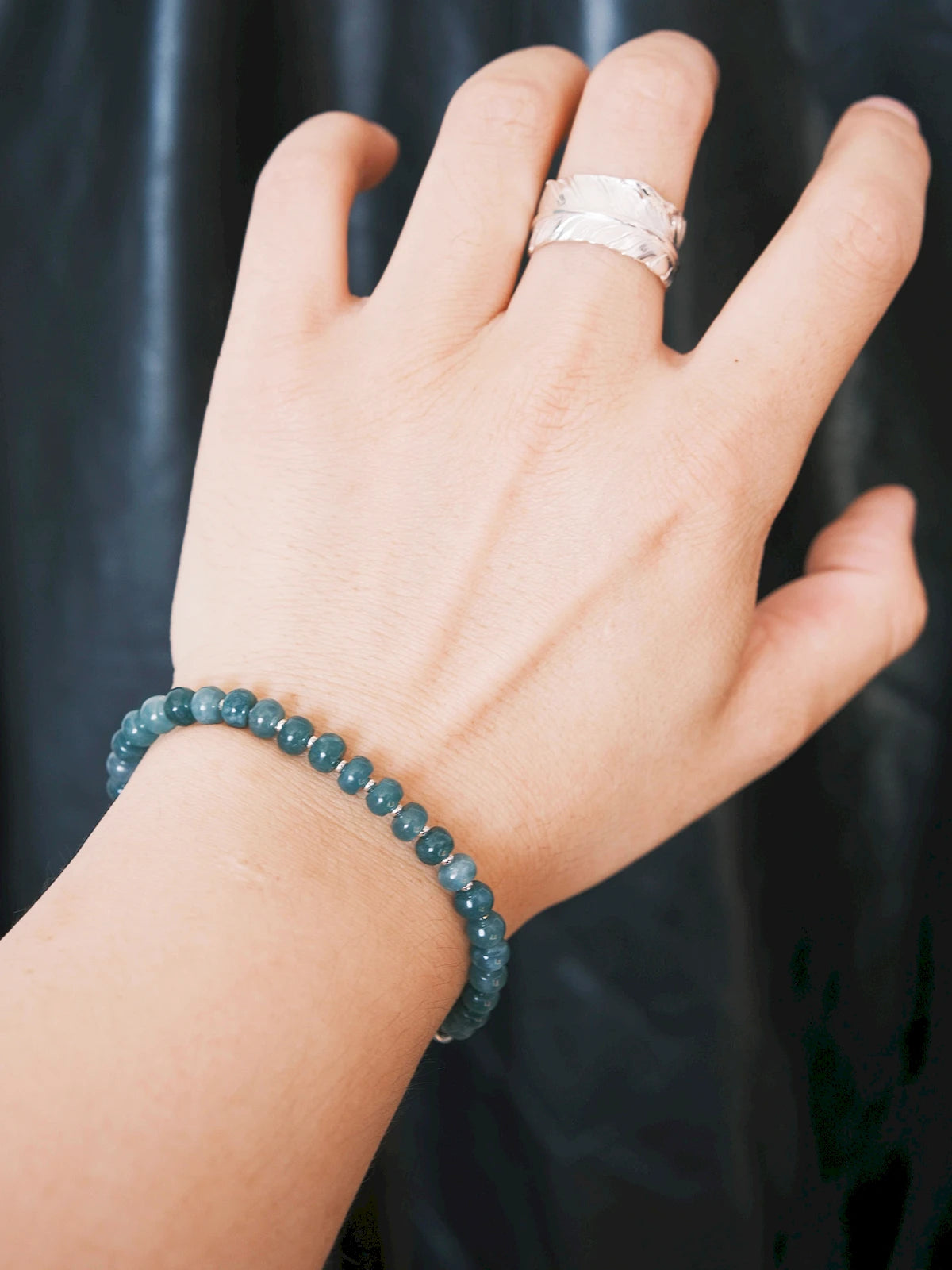 Mineral Soul Series | Raw Aurora | Guatemalan Blue Jade Bracelet