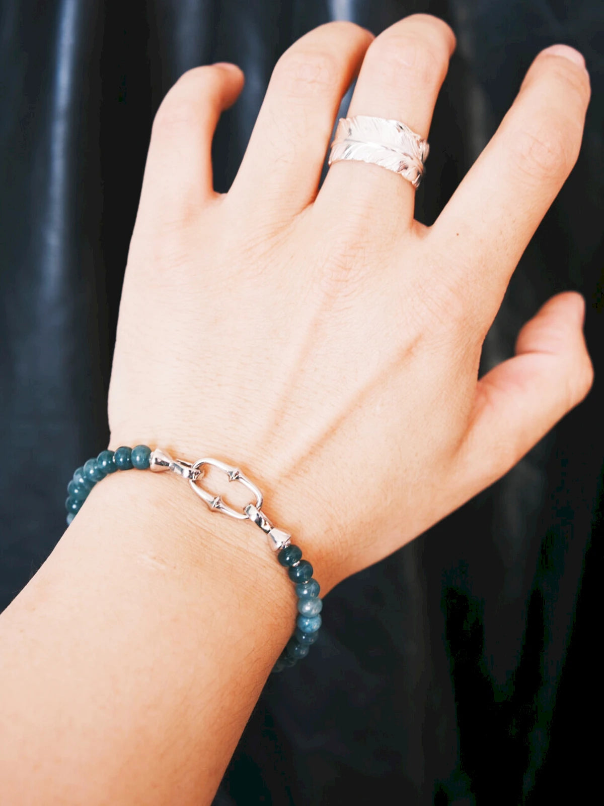 Mineral Soul Series | Raw Aurora | Guatemalan Blue Jade Bracelet