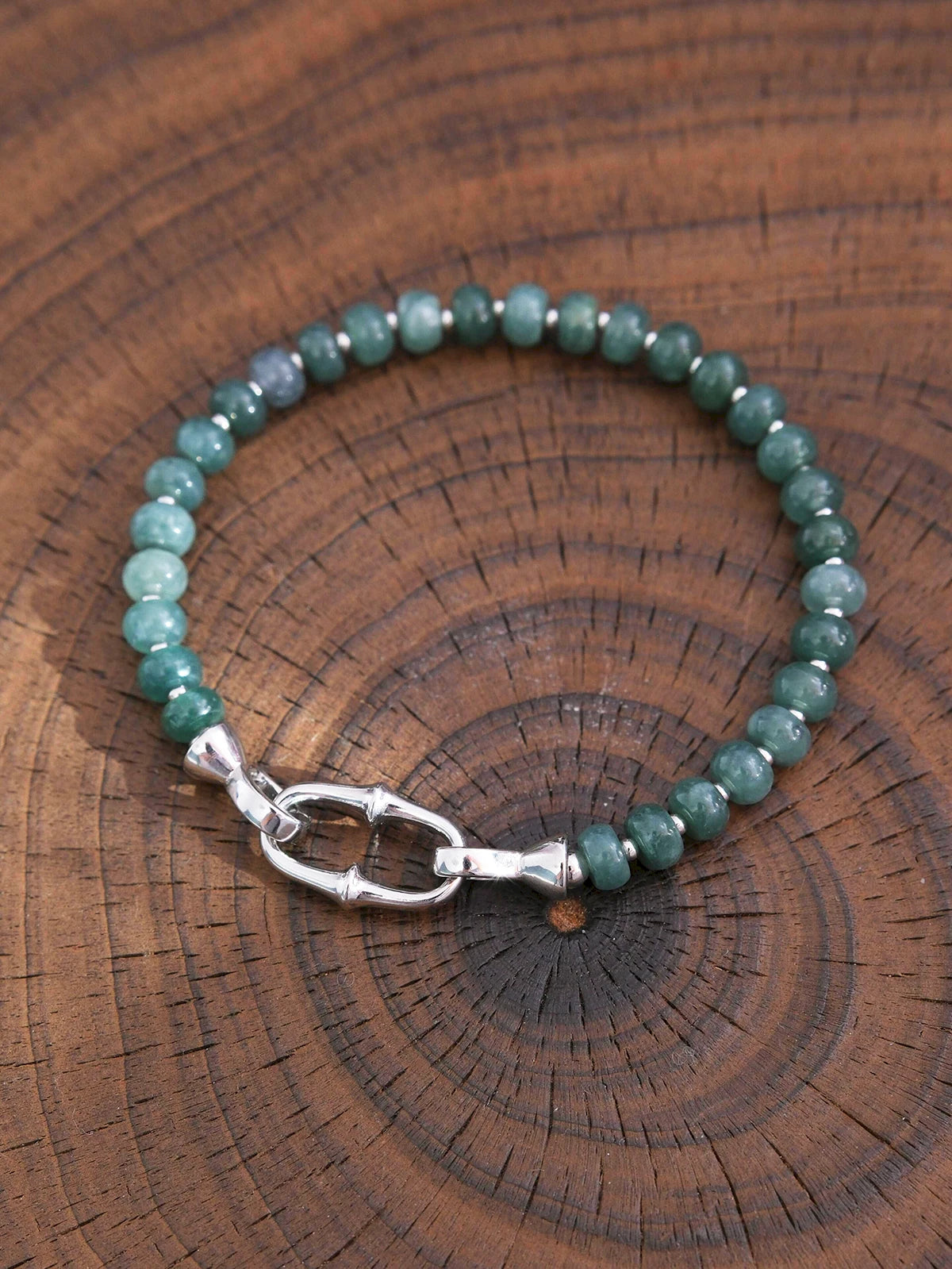 Mineral Soul Series | Raw Aurora | Guatemalan Blue Jade Bracelet