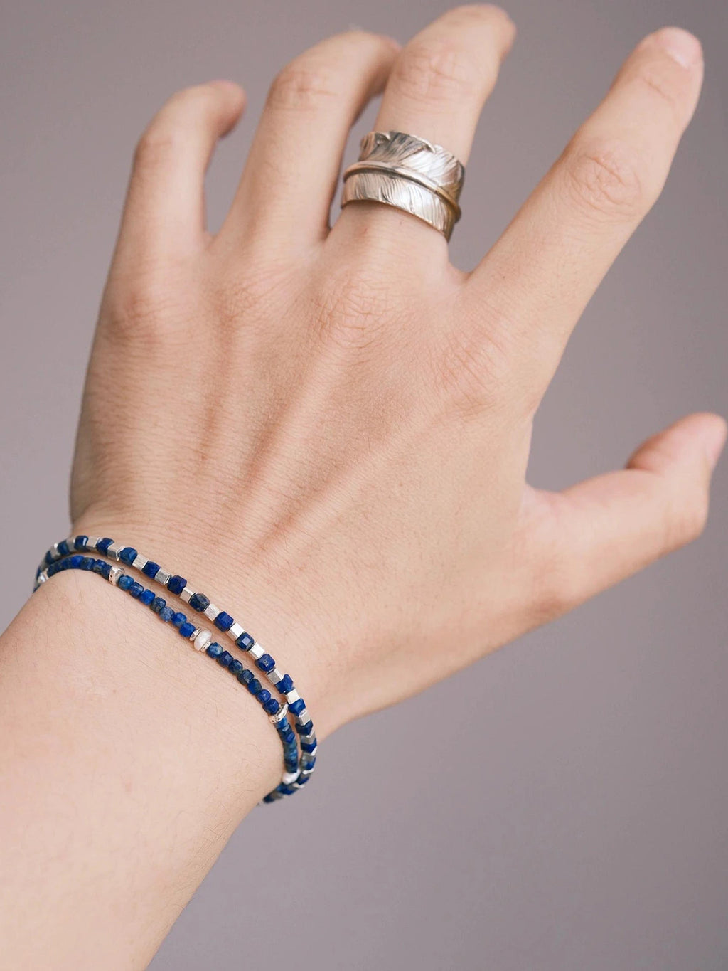 Identity Series | Blue Boy | Lapis Lazuli & Sterling Silver Bracelet