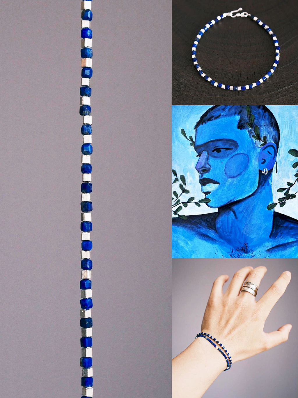 Identity Series | Blue Boy | Lapis Lazuli & Sterling Silver Bracelet