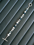 Urban Stoic Series | Grey Commander | Jade & Silver Miyuki Colored-Glaze Bracelet