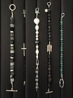 Urban Stoic Series | Grey Commander | Jade & Silver Miyuki Colored-Glaze Bracelet