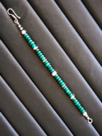 Mineral Soul Series | Green Atlas | Peacock Green Agate & Silver Bracelet