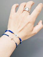 Identity Series | Klein Blue Boy | Miyuki Colored-Glaze, Aquamarine & Silver Bracelet
