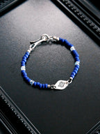 Identity Series | Klein Blue Boy | Miyuki Colored-Glaze, Aquamarine & Silver Bracelet
