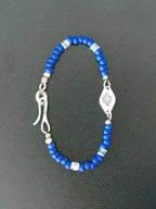 Identity Series | Klein Blue Boy | Miyuki Colored-Glaze, Aquamarine & Silver Bracelet