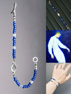 Identity Series | Klein Blue Boy | Miyuki Colored-Glaze, Aquamarine & Silver Bracelet