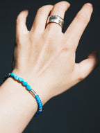 Mineral Soul Series | Blue Totem | Turquoise, Sterling Silver & Colored-Glaze Bracelet