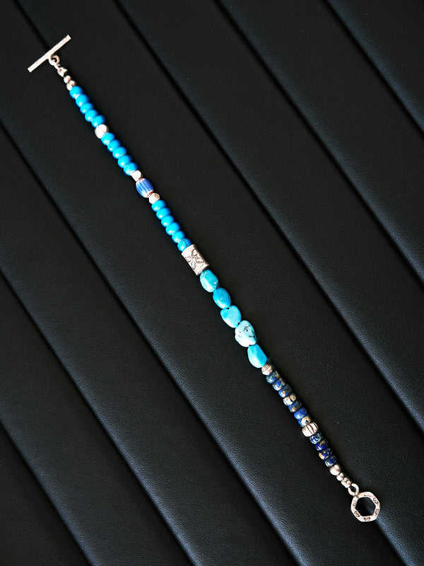 Blue Totem men’s turquoise bracelet presented as a meaningful gift for him with free handwritten message card