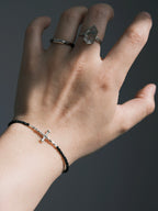 Urban Stoic Series | Silver Ronin | Black Spinel & Silver Bracelet