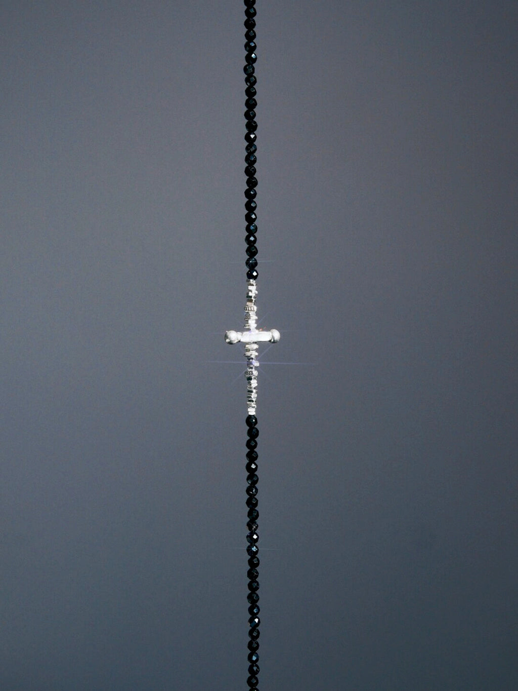 Urban Stoic Series | Silver Ronin | Black Spinel & Silver Bracelet