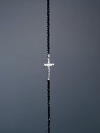 Urban Stoic Series | Silver Ronin | Black Spinel & Silver Bracelet