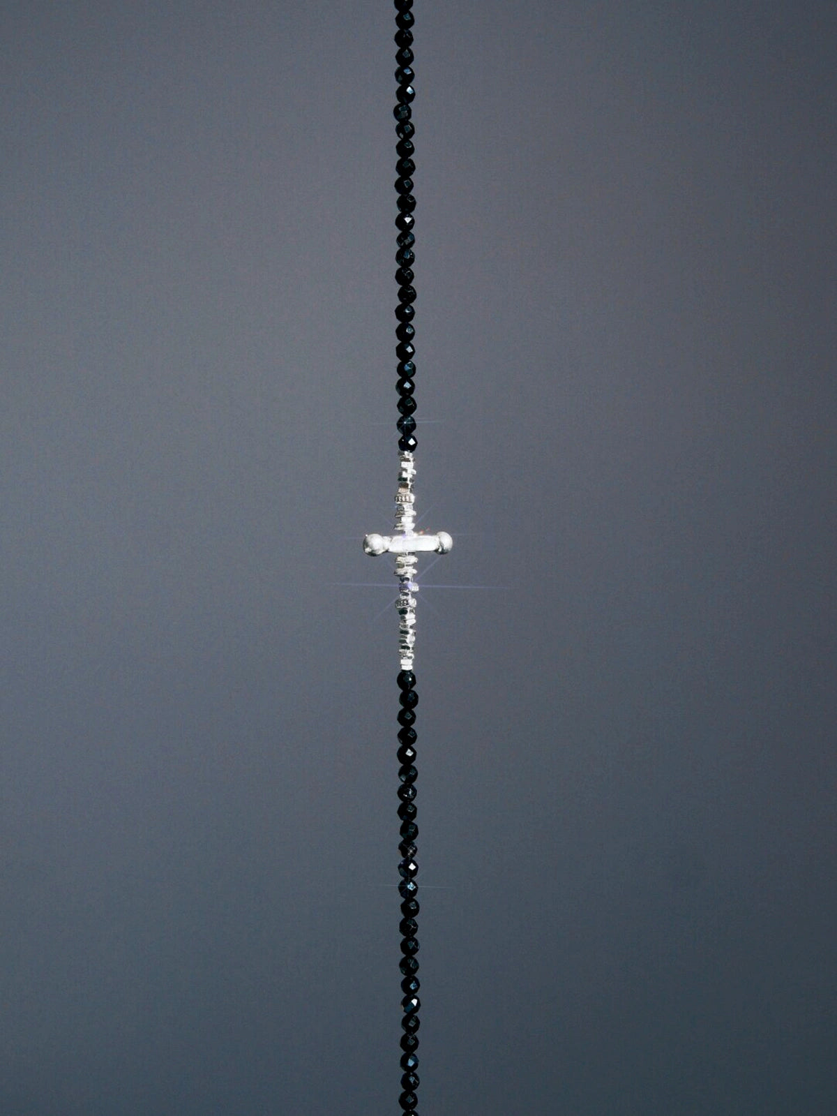 Urban Stoic Series | Silver Ronin | Black Spinel & Silver Bracelet