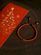 Identity Series | Red Signal | 2027 Red Colored-Glaze & Gold Accent Bracelet