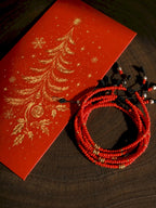 Identity Series | Red Signal | 2027 Red Colored-Glaze & Gold Accent Bracelet