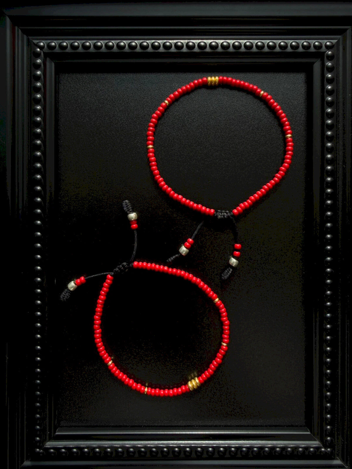 Identity Series | Red Signal | 2027 Red Colored-Glaze & Gold Accent Bracelet