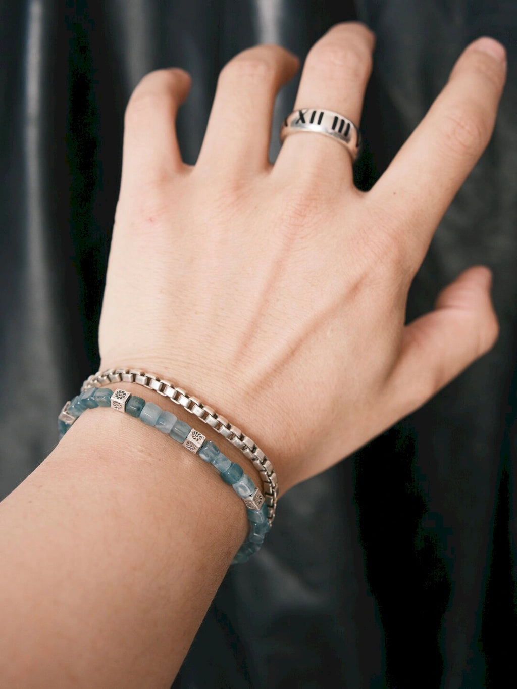 Mineral Soul Series | Blue Meridian | Guatemalan Blue Jade & Sterling Silver Bracelet
