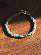 Mineral Soul Series | Blue Meridian | Guatemalan Blue Jade & Sterling Silver Bracelet
