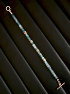 Mineral Soul Series | Blue Meridian | Guatemalan Blue Jade & Sterling Silver Bracelet
