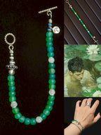 Identity Series | Green Youth | Green Agate, Jade & Silver Bracelet